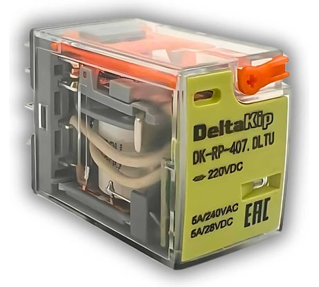 Промежуточные реле DELTAKIP серии DK-RP (407.DLTU, 4 конт., 220V DC) DK-K0000002.8