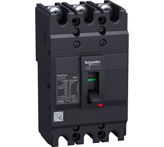 Автоматический выключатель Systeme Electric 3полюса 3т 80А 18кА EZC100N EZC100N3080