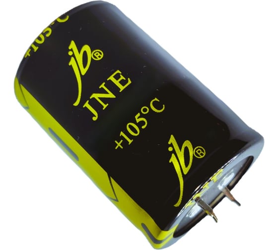 Конденсатор электролитический JB Capacitors 2200мкФ, 100В, 105C, 22x45мм, (Snap-In) JNE2A222M10002200450-355