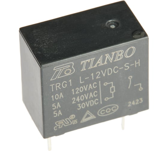 Реле электромагнитное Tianbo RELAY (100 шт/упак) TRG1-L-12VDC-S-H 77558