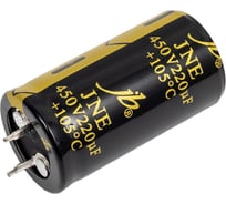 Конденсатор электролитический JB Capacitors 220мкФ, 450В, 105C, 22x40мм, (Snap-In) JNE2W221M10002200400-370