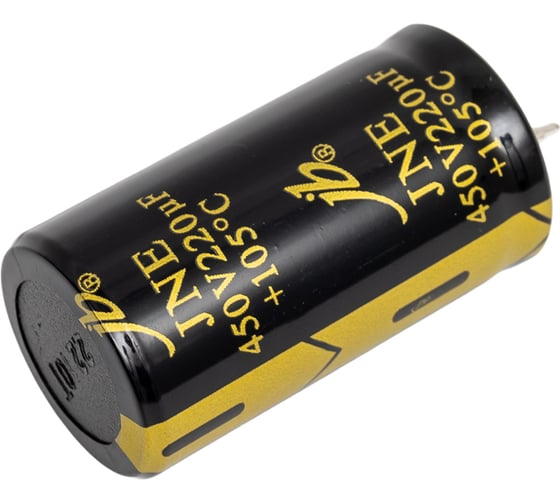 Конденсатор электролитический JB Capacitors 220мкФ, 450В, 105C, 22x40мм, (Snap-In) JNE2W221M10002200400-370