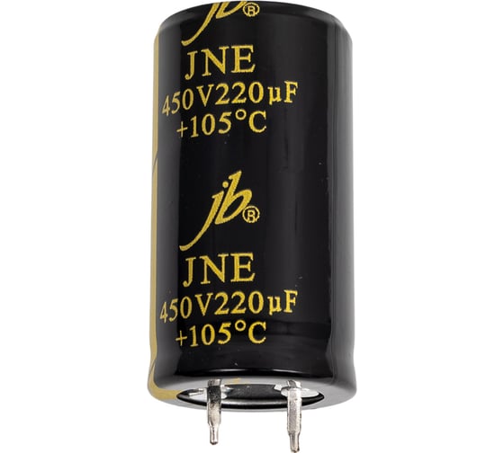 Конденсатор электролитический JB Capacitors 220мкФ, 450В, 105C, 22x40мм, (Snap-In) JNE2W221M10002200400-370