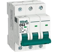Автоматический выключатель Dekraft без теплозащиты 3P 63А х-ка C 6кА ВА-103M 12526DEK