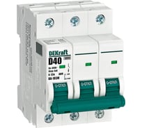 Автоматический выключатель DEKraft без теплозащиты (АВ) ВА-103М, 3 Р, 40 А, хар-ка D, 6 кА 12560DEK