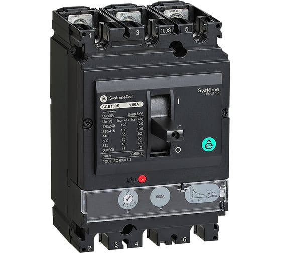Автоматический выключатель Systeme Electric SYSTEMEPACT CCB100 150KA 3P3D TMD25 SPC100L025L3DF 1
