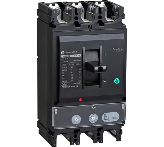 Автоматический выключатель Systeme Electric SYSTEMEPACT CCB400 36КА S1.3M 3P3D 320A SPC400F32013M3DF 1