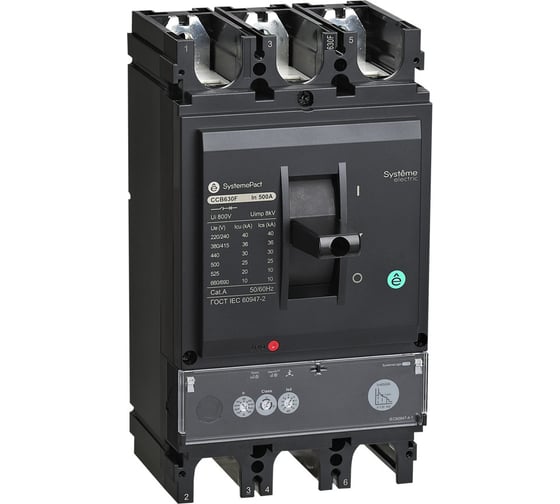 Автоматический выключатель Systeme Electric SYSTEMEPACT CCB400 36КА S2.3M 3P3D 320A SPC400F32023M3DF 1