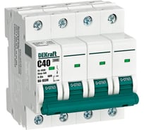 Автоматический выключатель без теплозащиты Dekraft 4P 40А х-ка C 6кА ВА-103M 12533DEK