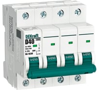 Автоматический выключатель без теплозащиты Dekraft 4P 40А х-ка D 6кА ВА-103M 12569DEK