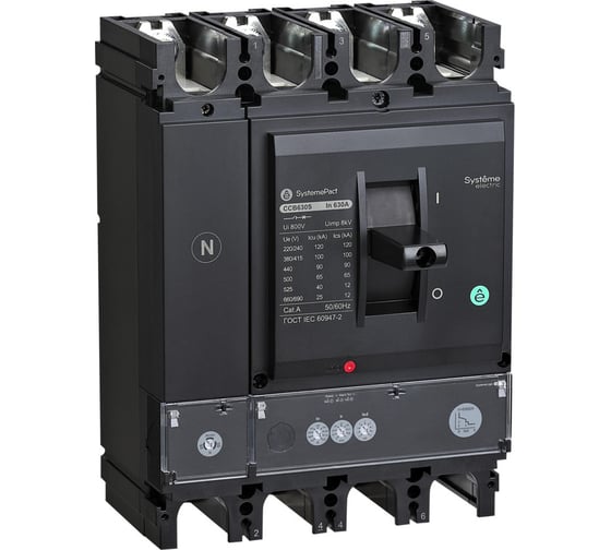 Автоматический выключатель Systeme Electric SPC400 36KA 4P4D S2.3 250A SPC400F25023L4DF 1