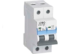 Дифференциальный автомат IPRO 10A/30мA (тип расцепления C, тип утечки А) 6кА, двухполюсный 15682
