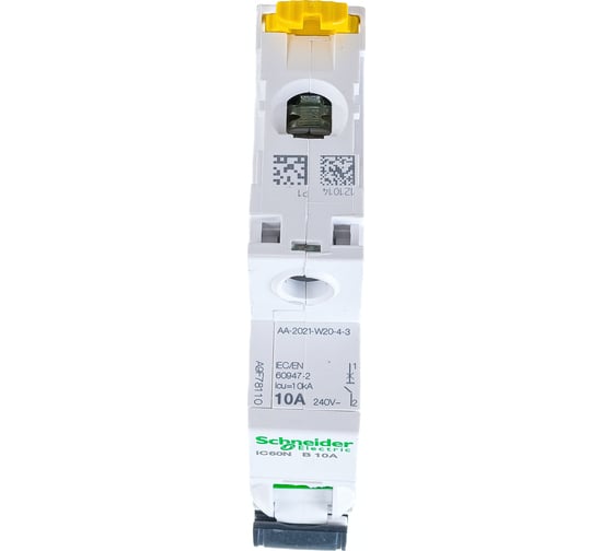 Автоматический модульный выключатель Systeme Electric 1полюс B 10А 6кА iC60N Acti9 A9F78110