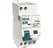 Устройство защиты от дугового пробоя (УЗДП) УЗДП-103 Dekraft 1 P+N, 16 A, хар-ка C, 6 кА 19089DEK