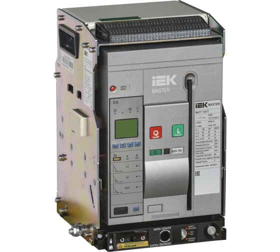 Воздушный автоматический выключатель IEK AC ВА77 W3P S 65кА 800А EA акс. MASTER MI-ACB10-3WS-065-0800-ACF