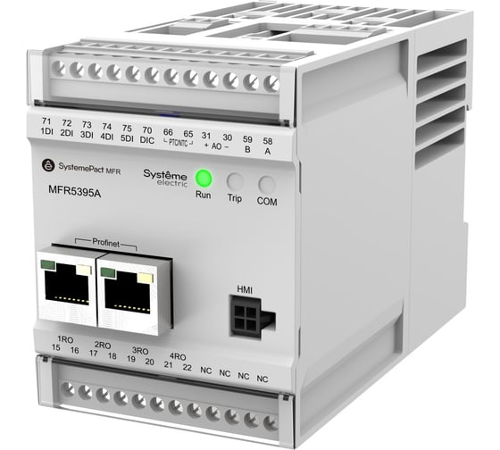 Реле Systeme Electric MFR530 MODBUS-RTU + PROFINET 0.2-5A ТТ Ø10.5ММ 80-270В AC/DC MFR5395A 1