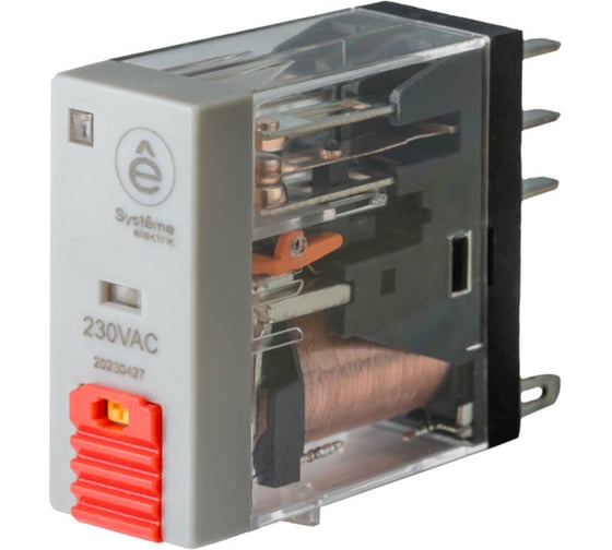 Реле Systeme Electric 12A 1CO 230VAC тест кнопка LED SXG12P7 1