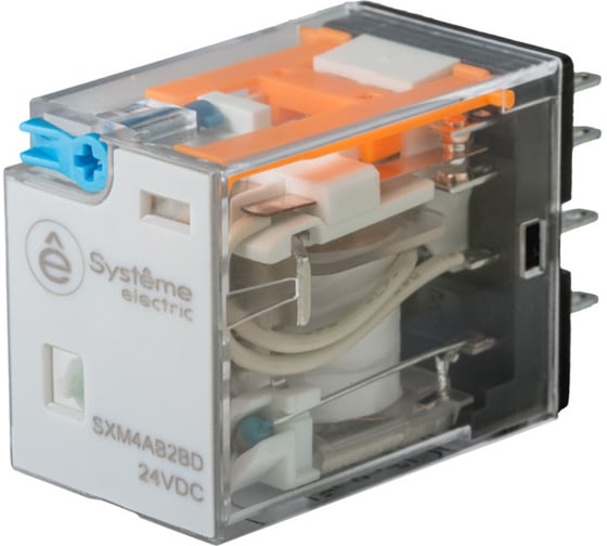 Реле Systeme Electric 6A 4CO 24VDC тест кнопка LED SXM4AB2BD