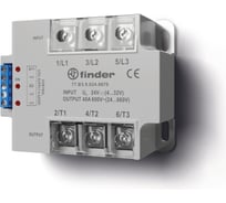Трехфазные твердотельное реле Finder выход 3NO 25А (24…660В АС); питание 230В AC; Функция Мгновенное включение; монтаж на панель; степень защиты IP20 77A382308671