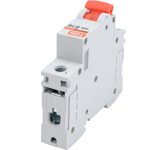 Автоматический выключатель TDM ELECTRIC ВА47-60, 1Р, 16А, 6кА, характеристика В SQ0223-0010
