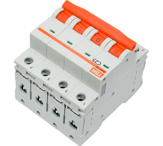 Автоматический выключатель TDM ELECTRIC ВА47-60, 4Р, 25А, 6кА, характеристика С SQ0223-0127