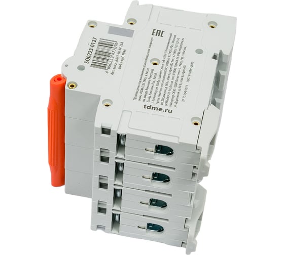 Автоматический выключатель TDM ELECTRIC ВА47-60, 4Р, 25А, 6кА, характеристика С SQ0223-0127