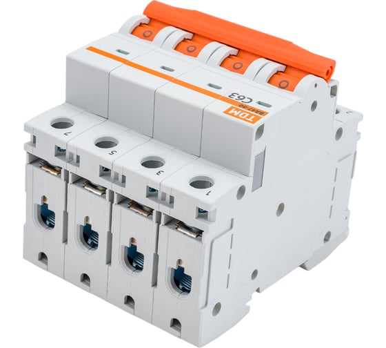Автоматический выключатель TDM ELECTRIC ВА47-60, 4Р, 63А, 6кА, характеристика С SQ0223-0131