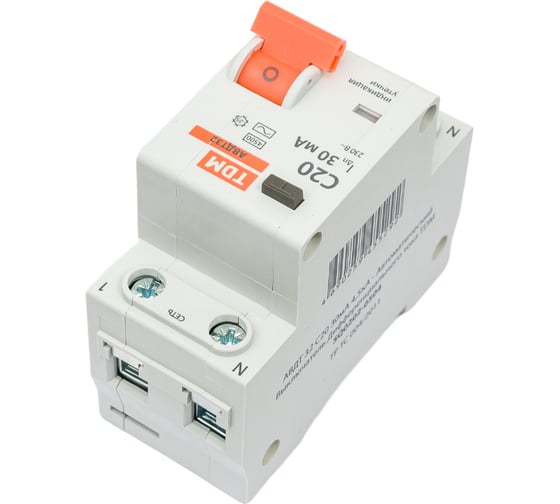 Автоматический выключатель дифференциального тока TDM ELECTRIC 32 2P1P+N C20А 30мА 4,5кА тип АС SQ0202-0504