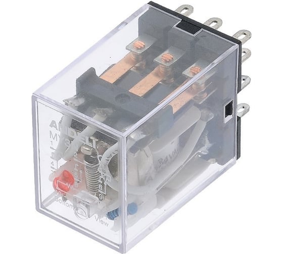 Промежуточное реле ANDELI MY4 220V AC с инд. 4 контактами 3А ADL09-229