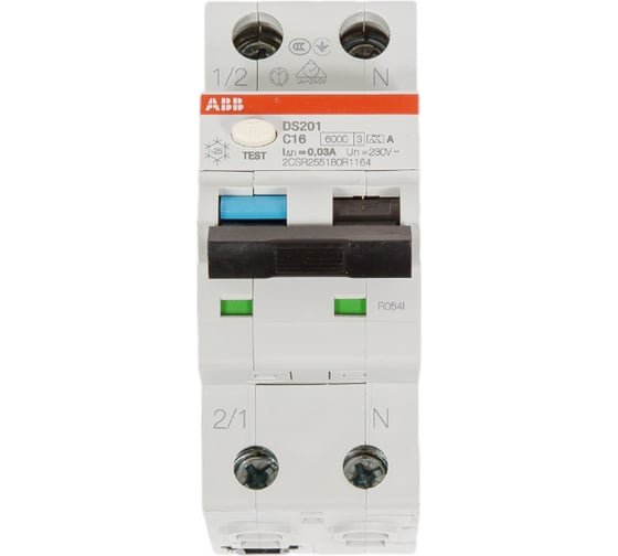 Автоматический выключатель дифференциального тока ABB DS201 C16 A30 2CSR255180R1164 1