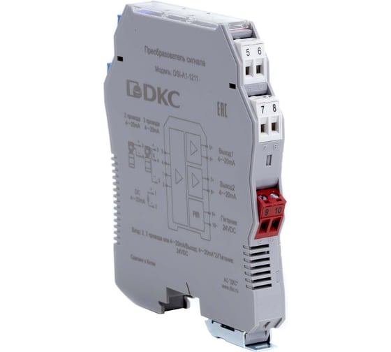 Преобразователь сигнала DKC DSI, 1 вход 4 20 мА, 2 выхода 4 20 мА 1 ШТ DSI A1 1211 DSI-A1-1211