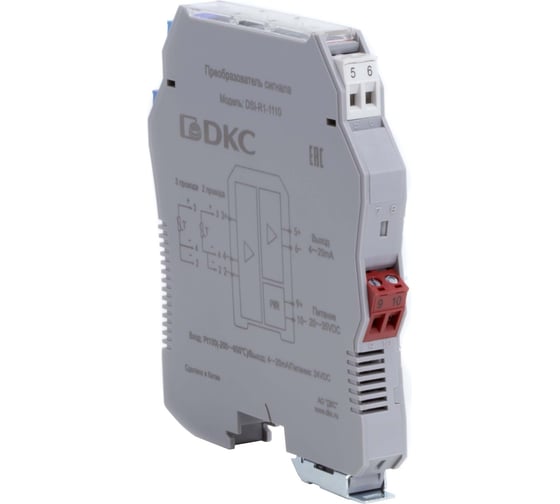Преобразователь сигнала DKC DSI 1 вход RTD Pt100, 1 выход 4 20 мА 1 шт DSI R1 1110 DSI-R1-1110