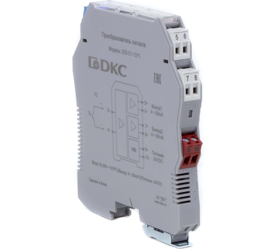 Преобразователь сигнала DKC DSI 1 вход TC тип K, 2 выход 4 20 мА 1 шт DSI C1 1211 DSI-C1-1211
