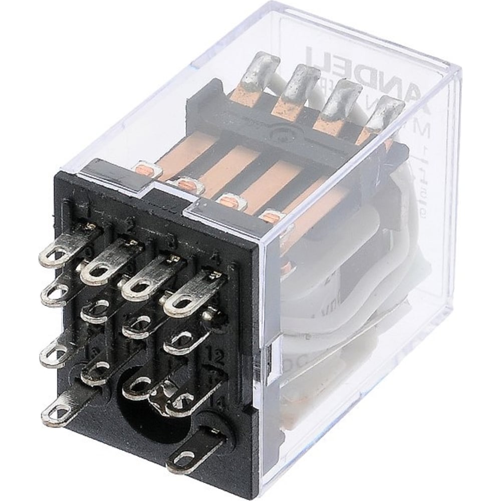 Промежуточное реле ANDELI MY4 24V DC 3А LED c 4 переключающимися ...