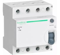 Выключатель дифференциального тока Systeme Electric селективный City9 Set ВДТ 40А, 4P, 100мА, A-S, 400В C9R76440