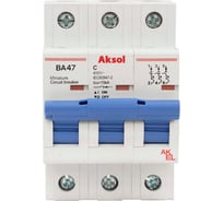 Автоматический выключатель AKEL ВА47-MCB-L-AKSOL-3P-C3-AC 503303