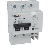 АВДТ КЭАЗ с защитой от сверхтоков АД12-24C25-АC-УХЛ4 (2P, C25, 300mA) 4,5кА- 318381