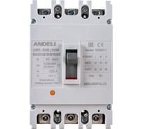 Автоматический выключатель ANDELI AM1-250L/3P 125A, 35KA ADL06-038