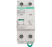 Автоматический выключатель дифференциального тока (АВДТ) Systeme Electric Systeme9 1 P+N, хар-ка C, 32 A, 6 kA, 30 мА, Тип-A, 230 В S9D56632