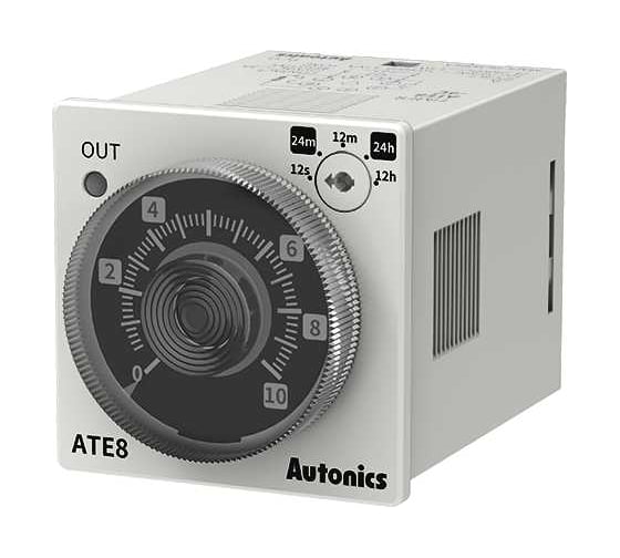 Аналоговый таймер Autonics ATE8-41E, 1с/10с/1мин/10мин/1ч, (t1c)+(1с), 100-240В A1050000290R