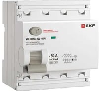 Выключатель дифференциального тока EKF PROXIMA ВД-100N 4P 50А 30мА тип AC эл-мех 6кА E1046M5030