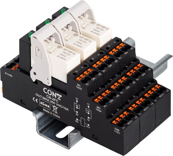 Двухконтактный релейный модуль CONTA CR-230-2FC-10, 15 ММ, 230 VDC (упак 10шт) 00-00013119