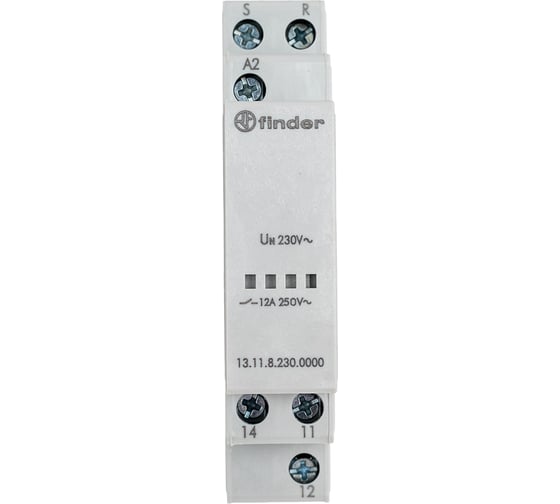 Модульное электронное вызывное реле Finder со сбросом, 1 CO конт. 12а 230в Ac, 131182300000