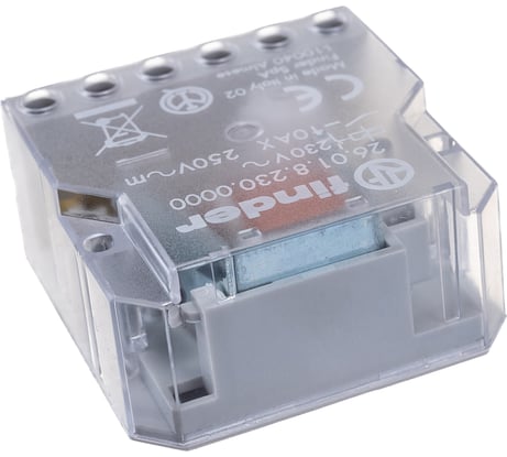 Импульсное реле Finder установка в монтажную коробку, 1НО контакт 10А, 230В AC, 260182300000