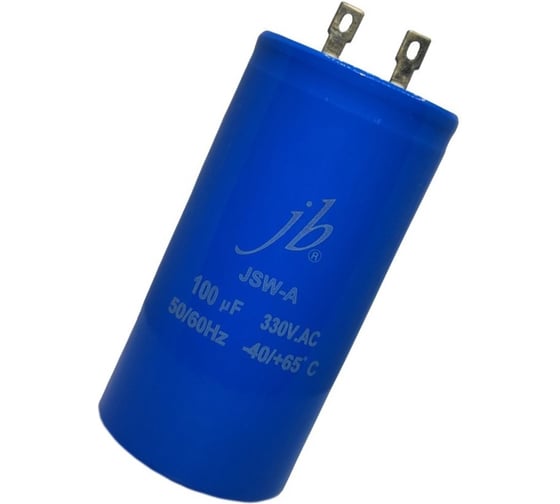Конденсатор пусковой JB Capacitors , 100мкФ, 330В, 45x90, JSW-A (CD60-А) (клеммы) JSWR1101J00004500900A-398