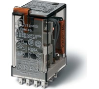 Промежуточное реле Finder 4 перекидных контакта 7А, = 24В DC, 553490240060