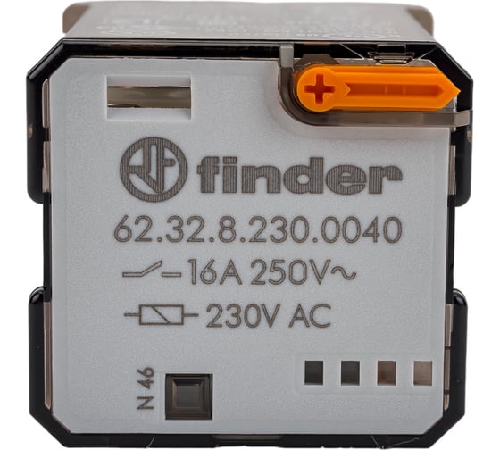 Силовое реле Finder 2 перекидных контакта 16А, 230В AC, 623282300040