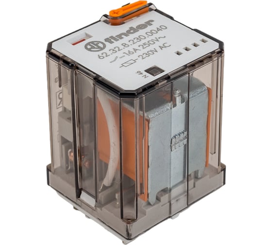 Силовое реле Finder 2 перекидных контакта 16А, 230В AC, 623282300040
