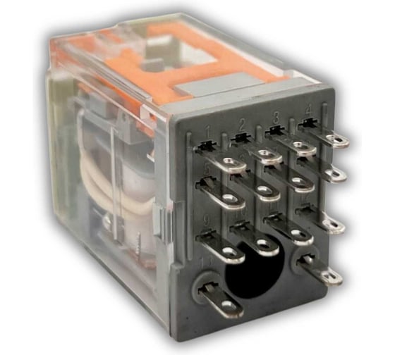 Промежуточные реле DELTAKIP серии DK-RP (402.DLTU, 4 конт., 12V DC, 5A) (уп.10шт) DK-K0000001_10