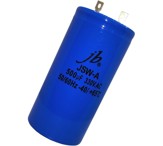 Конденсатор пусковой JB Capacitors 500мкФ, 330В, 50x100, JSW-A (CD60-А) (клеммы) JSWR1501J00005001000A-406